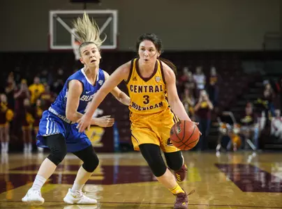 Presley Hudson scored 22 points in leading Central Michigan to a 74-72 MAC win at Ohio on Wednesday.