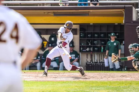 Daniel Robinson hit a two-run homer to lead CMU at the plate on Sunday in its 9-5 loss at Northern Illinois.