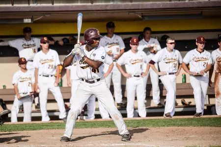 Zavier Warren had his first two hits as a collegian in his first career start on Sunday in CMU's 4-3 loss to Virginia Tech in DeLand, Fla.