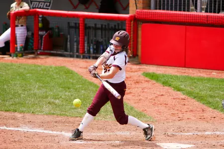 Allison Curtis singled for the Chippewas in their 8-0 loss to South Dakota State on Wednesday.