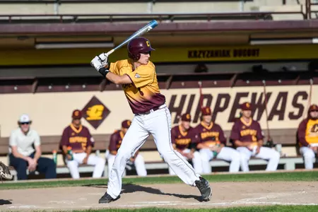 Freshman Jordan Patty had two hits -- his first multi-hit game as a Chippewa -- on Wednesday in CMU's 7-4 loss to Virginia Tech.