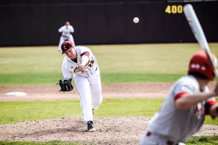 Jack Collins struck out eight in three innings of relief for the win on Sunday in the Chippewas' 7-4 victory at Ball State.