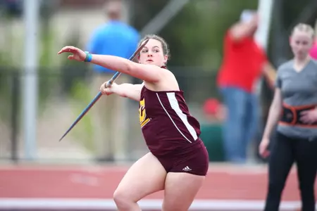CMU's Megan McElroy placed second in the javelin at the Ohio State Jesse Owens Track Classic.