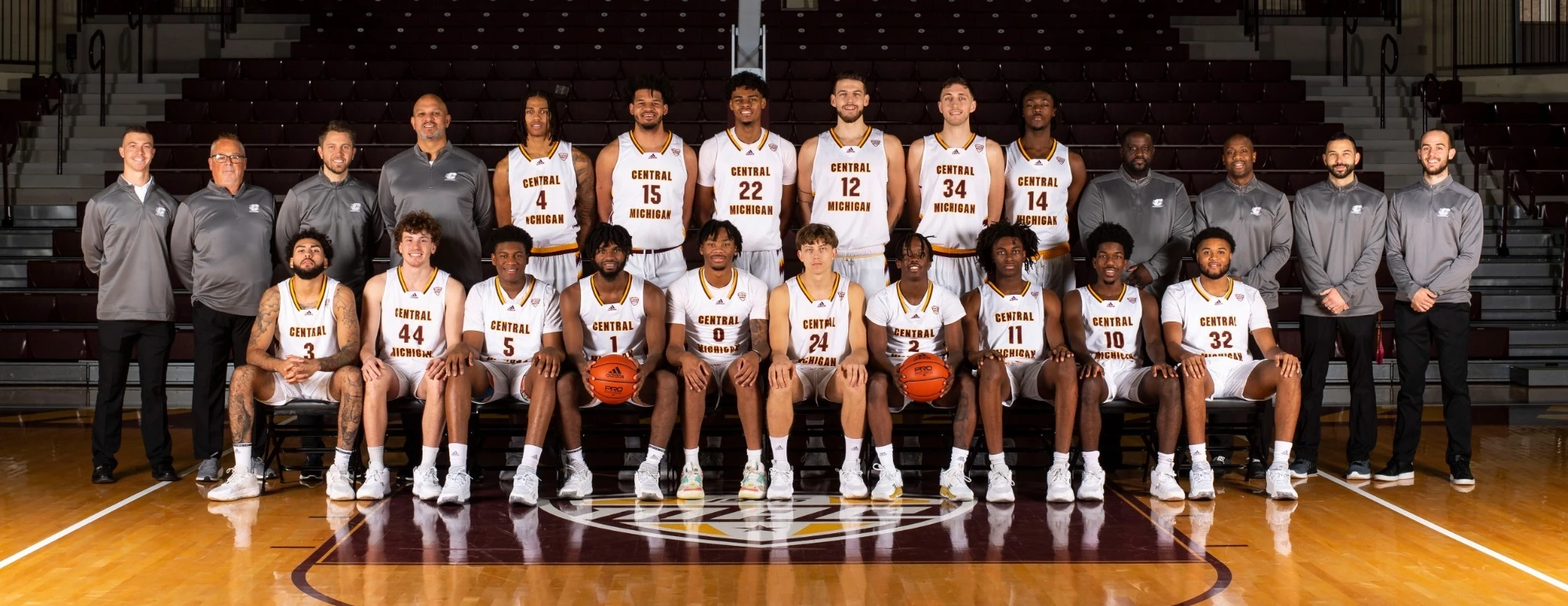 2022-23 CMU Men's Basketball Team Photo for Rosterpage
