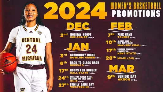 2023-24 CMU WBB Promotional Schedule