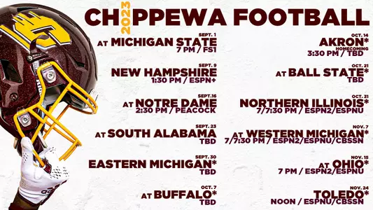 Updated Football Schedule Graphic