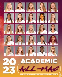 25 Chippewas named Academic All-MAC for track and field in outdoor season (graphic)