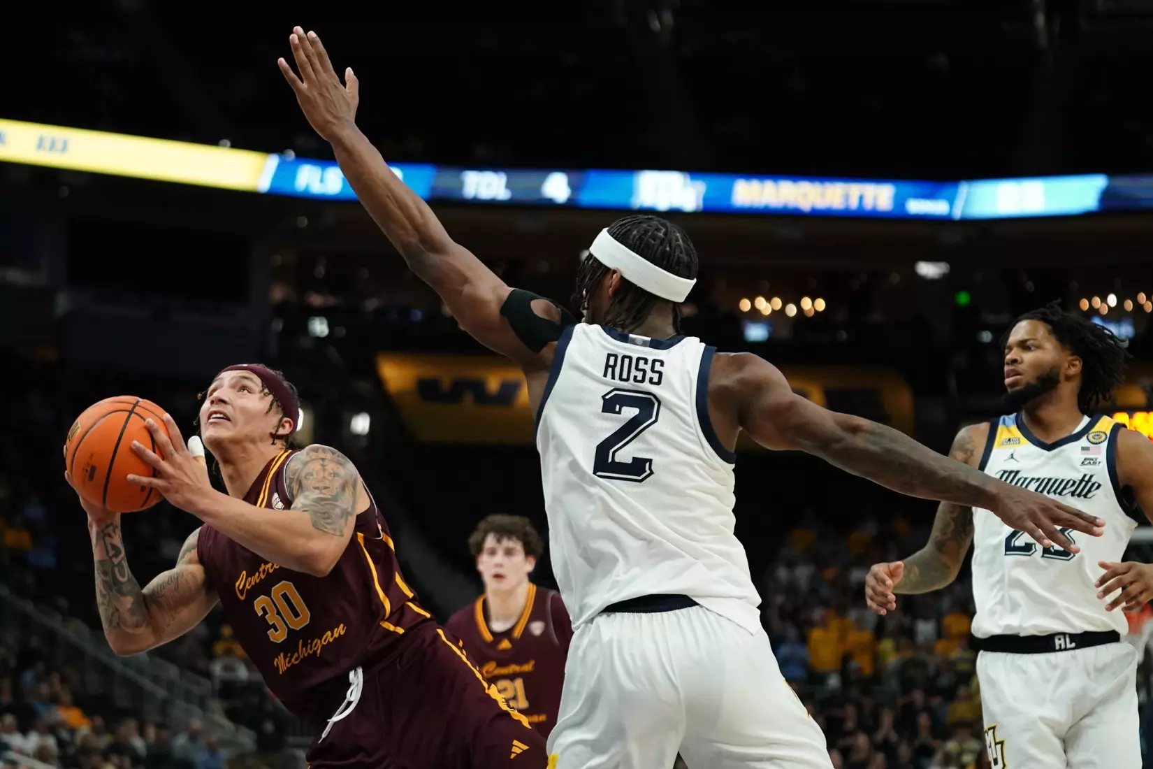 CMU Men's Basketball at Marquette, Nov. 11, 2024