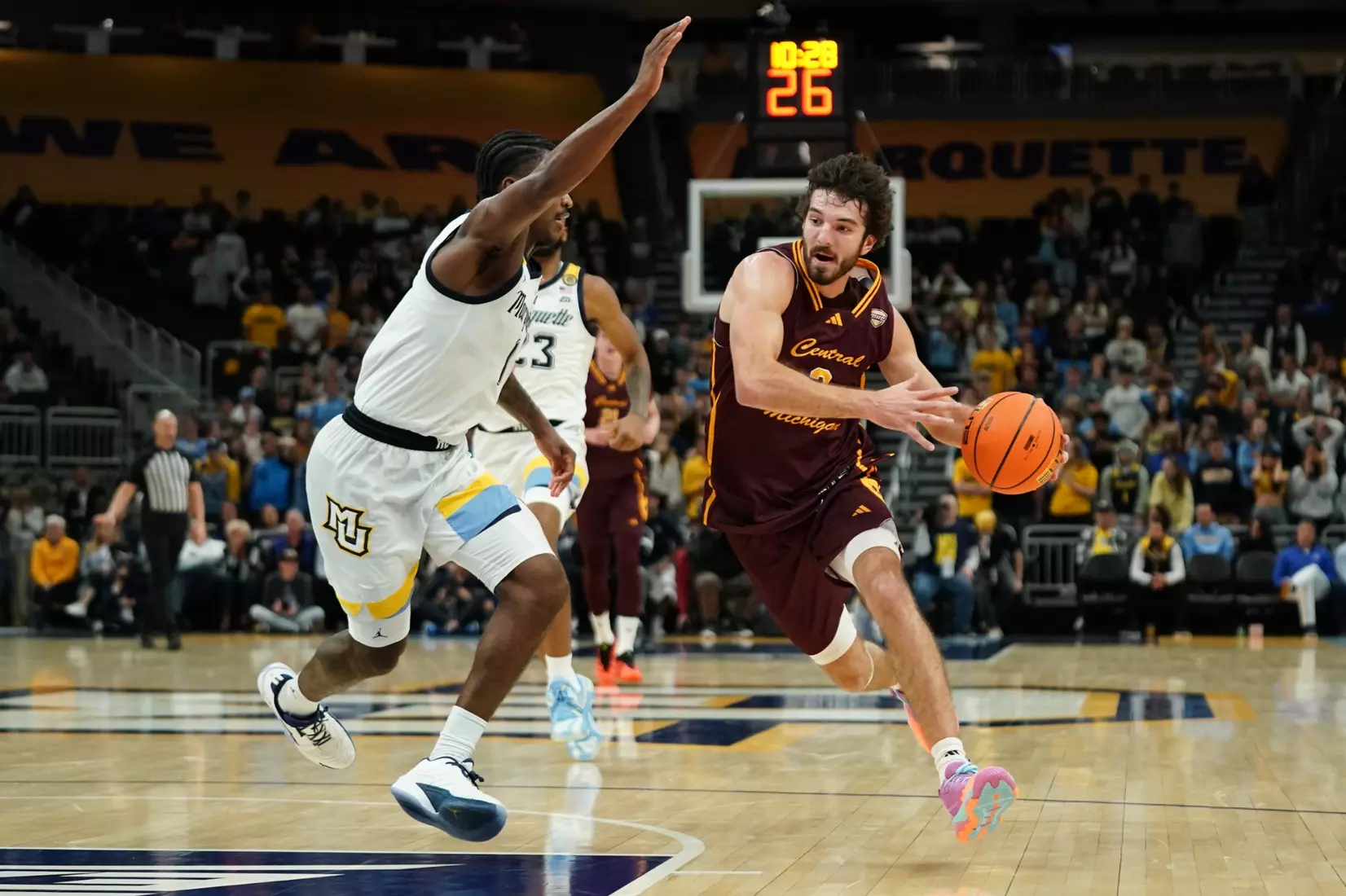 CMU Men's Basketball at Marquette, Nov. 11, 2024