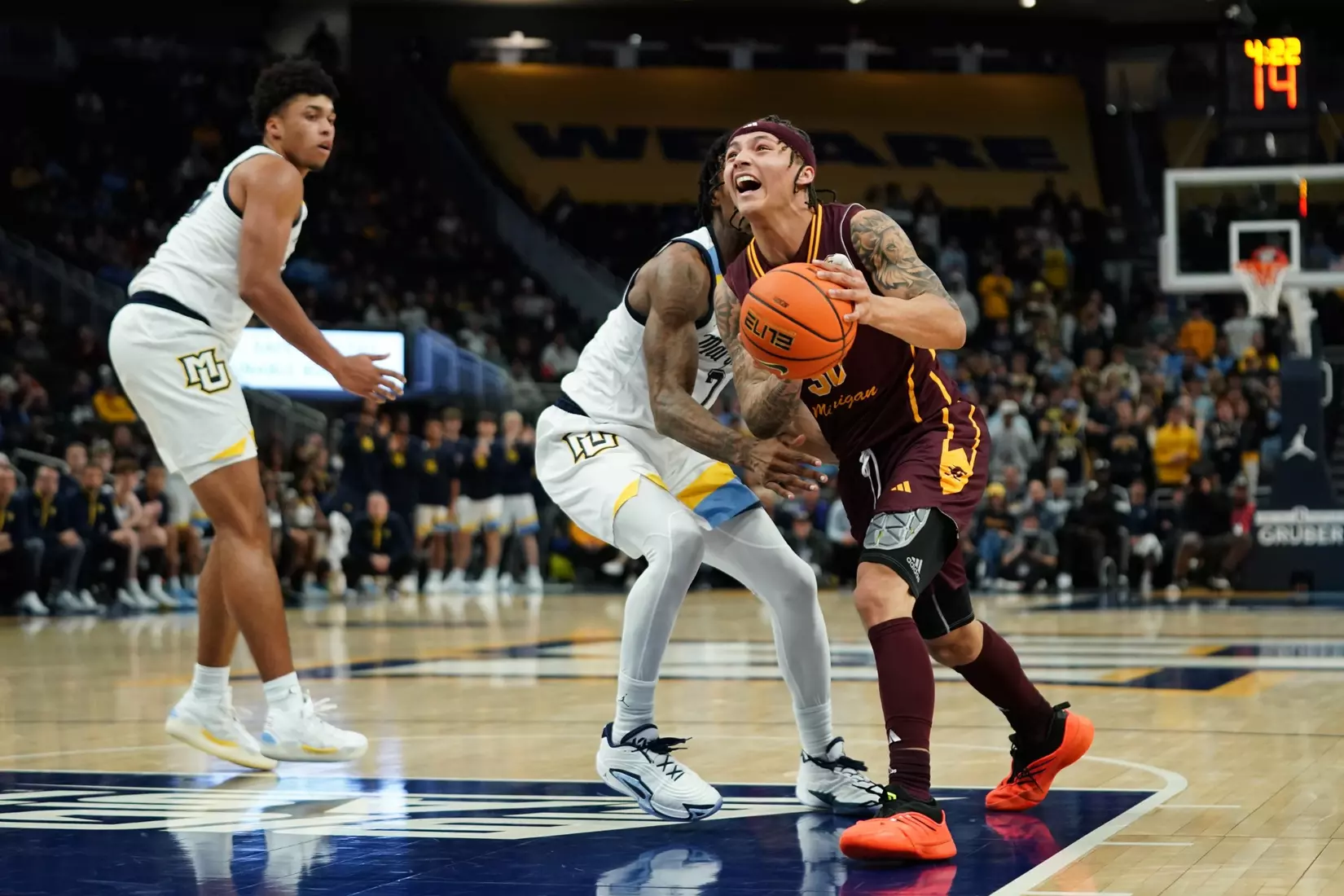 CMU Men's Basketball at Marquette, Nov. 11, 2024
