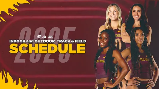 2024-25 Track & Field Schedule Announcement Graphic
