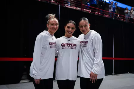 Luciana Alvarado-Reid, Elizabeth Cesarone, Hallie Hornbacher at NCAA Regionals