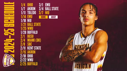 2024-25 MAC Men's Basketball Schedule Graphic