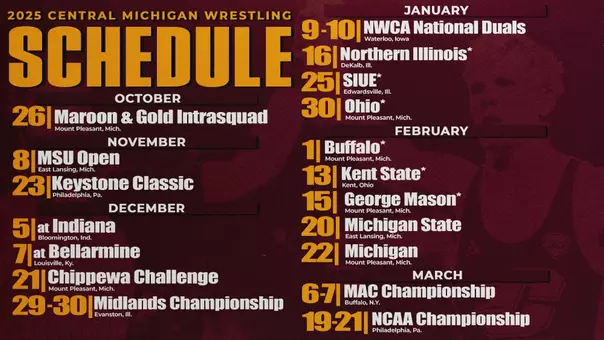 2025 Wrestling Schedule