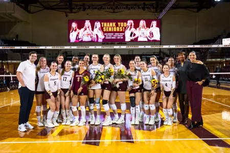 Volleyball Celebrates Six Seniors on Saturday Afternoon against Miami (OH) Image