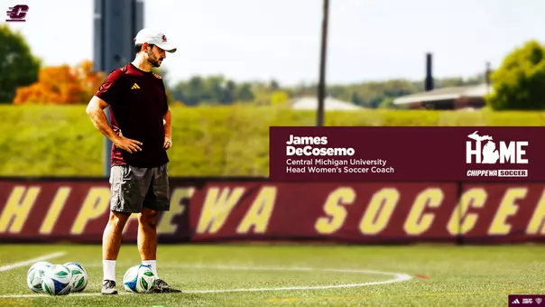 James DeCosemo Named Head Women's Soccer Coach Release Graphic