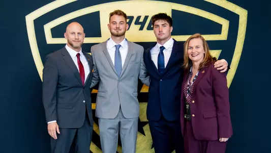 Folan Drinkall Kwiatkowski Labas at MAC Kickoff Media Day