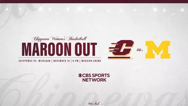 WBB vs. Michigan CBSSN Announcement Graphic