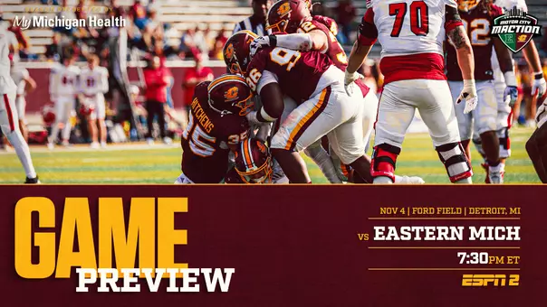 Eastern Michigan Football Game Preview Graphic
