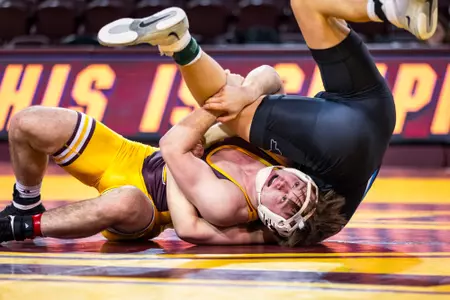 Buffalo Upends Chippewa Wrestlers, 19-14, at McGuirk Arena Image