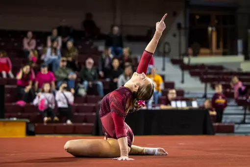 Gymnastics Claims MAC Regular Season Title with Riveting Win Over Ball State