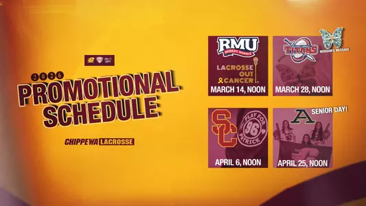 2026 Lacrosse Promotional Schedule Graphic