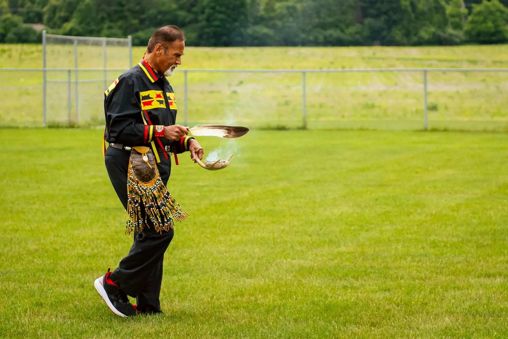 Ceremonial Smudging of the New Golf Facility by the SCIT