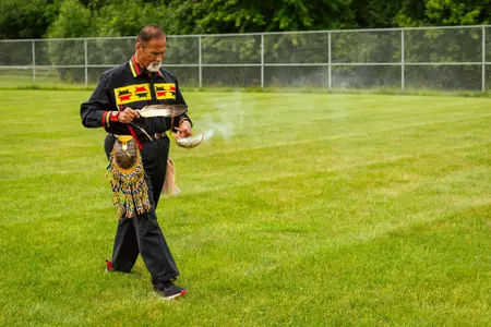 Ceremonial Smudging of the New Golf Facility by the SCIT
