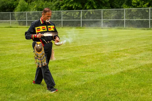 Ceremonial Smudging of the New Golf Facility by the SCIT