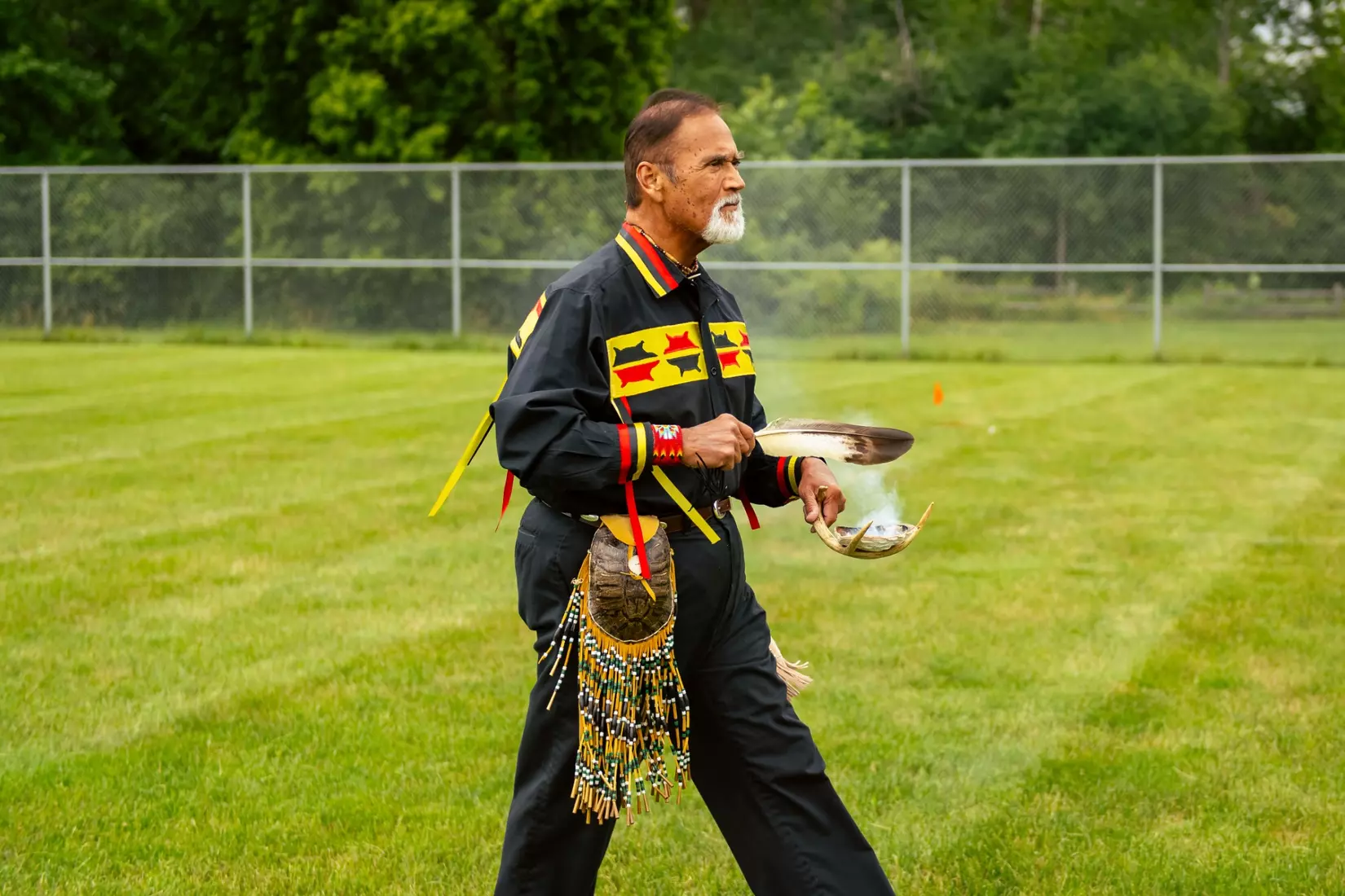 Ceremonial Smudging of the New Golf Facility by the SCIT