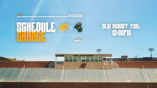 Soccer Time Change at Coastal Carolina Release Graphic (8/23/26)