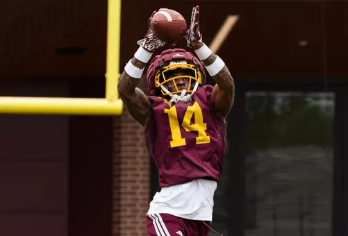 Taylor Catch in Air Day One Football