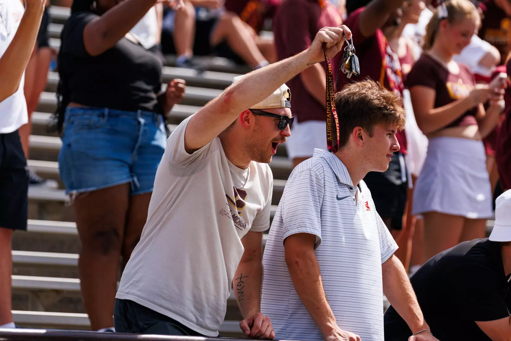 Fans cheer on 3rd down during the Central Michigan vs Colgate football game on Saturday Sept. 12, 2026 in Mount Pleasant. (Ty Klopf/Central Michigan Football)