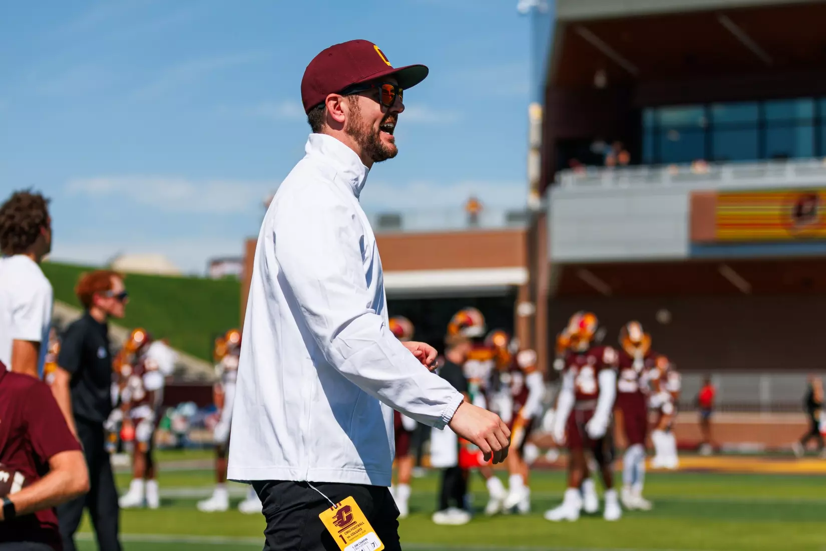Offensive Coordinator Jim Chapin ahead of the Central Michigan vs Colgate football game on Saturday Sept. 12, 2026 in Mount Pleasant. (Ty Klopf/Central Michigan Football)