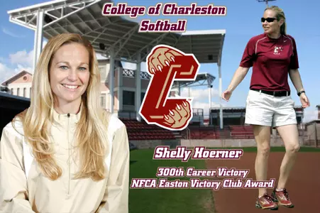 College of Charleston head softball coach Shelly Hoerner honored by NFCA for 300th career victory