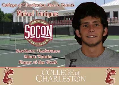 Mickael Trintignac named SoCon Men?s Tennis Player of the Week