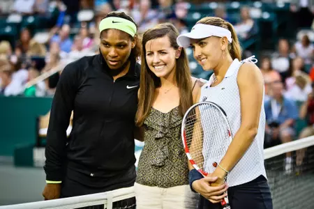 Elle Brewer Coin Toss at Family Circle Cup