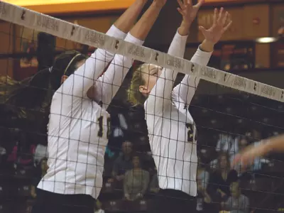 Volleyball Comes Back to Down Northeastern in Four Sets