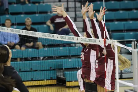Cougars Fall in Four Sets at Coastal Carolina