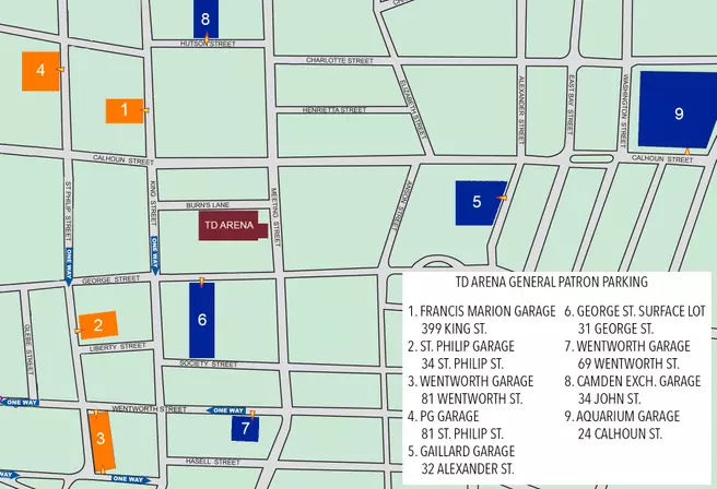 TD Arena Parking Information