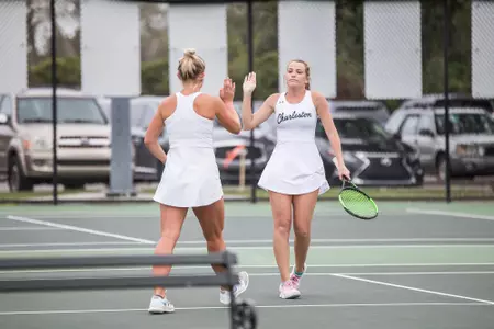 Ava and Eleanor high five