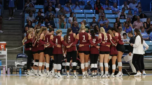 Volleyball Huddle at UNC Aug. 31, 2024