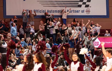TD Arena Fans cheering on the Charleston men's basketball team