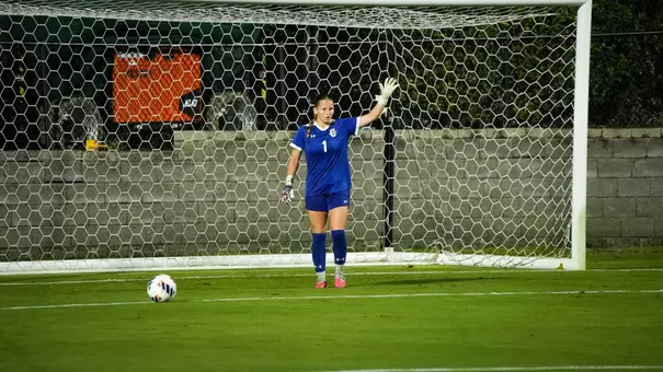Ainsley Chunn getting ready to kick the ball
