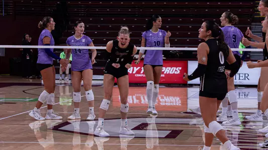 Makena Parthen celebrating a kill.