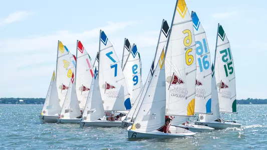 College of Charleston sailing on the water.