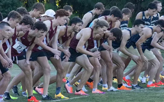 Men's cross country at start line