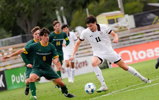 Matt Lenert battles a defender