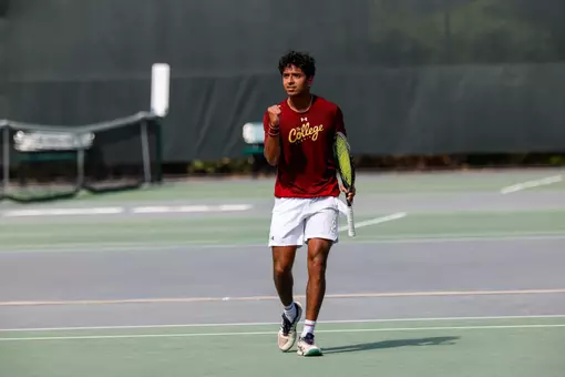 Celebrating tennis shot
