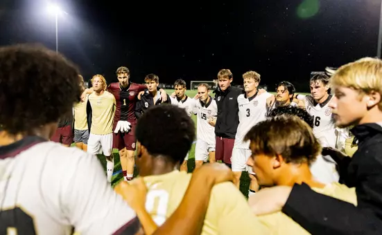 Men's Soccer Team Huddle